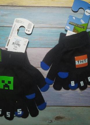Набір шапка шарф перчатки 4-15 років майнкрафт minecraft комплект4 фото