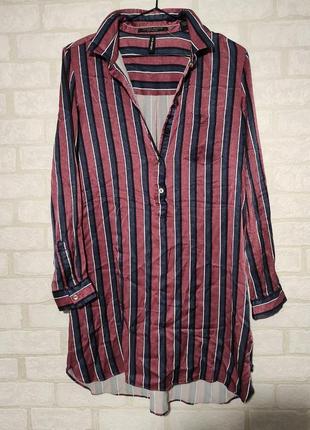 Длинная рубашка, халат, туника в полоску от бренда scotch&soda5 фото