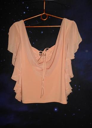 Персиковая блуза кофточка