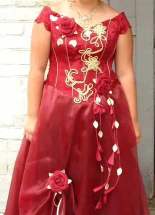 Платье выпускное длинное на корсете1 фото