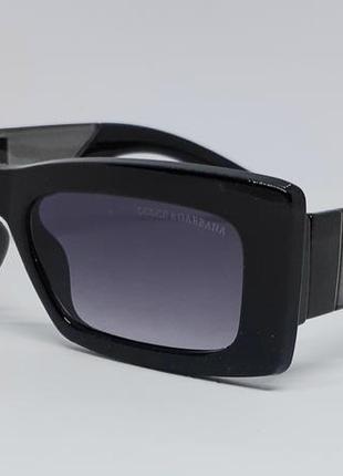 Жіночі брендові в стилі dolce & gabbana сонцезахисні окуляри чорні з сірим