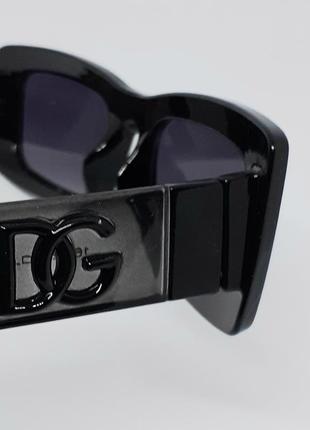 Женские брендовые в стиле dolce & gabbana солнцезащитные очки черные с серым8 фото