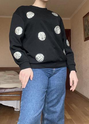 Чорний світшот жіночій 3