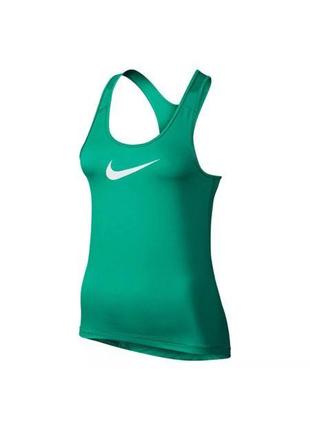 Nike pro женская спортивная майка футболка изумрудная зеленая для спорта беговая для зала фитнеса