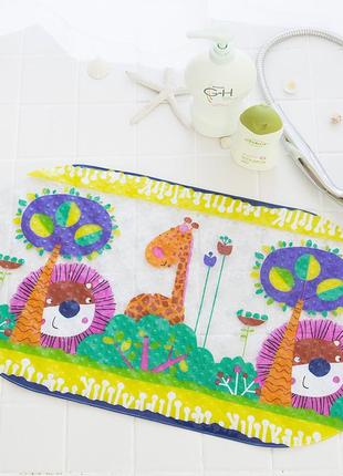 Килимок дитячий антиковзкий на присосках для ванної кімнати лев