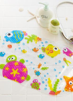 Килимок дитячий антиковзкий на присосках для ванної кімнати рибки