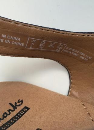 Кожаные новые босоножки на танкетке clarks 38-39 р босоніжки шкіряні8 фото