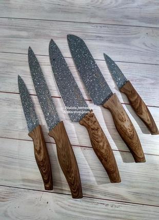 Набір 6 кухонних ножів на підставці5 фото