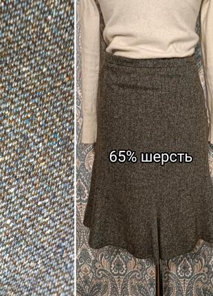Теплая юбка всемирно известного бренда luisa serano / шерсть1 фото