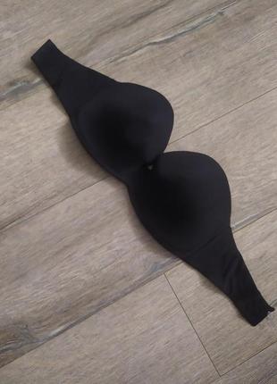 30d,65д,wonderbra ultimate strapless bra, гладкий бесшовный бюстгальтер балконет без бретель3 фото