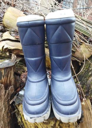 25 см - зимние сапоги резиновые утеплённые со съёмным вкладышем