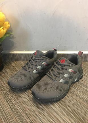 Кросівки адідас маратон сірі спортивные кроссовки adidas marathon tr 26 grey red