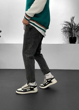 Стильні джинси мом у темно-сірому кольорі 🔝4 фото
