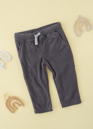 Темно-сірі штанці мікрофліс від картерс, штанці з карманами та регулюючим шнурочком.