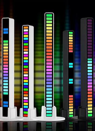 Освещение, активируемое звуком, 32-битная световая панель управления звуком rgb,...