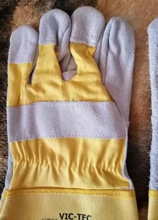 Замшевые рабочие перчатки усиленные кожей замш усиленный