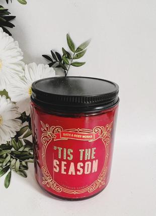 Свічка tis the season від bath and body works1 фото