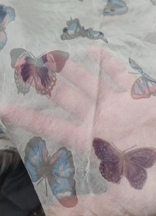 Pura seta італія ніжна блузка в метеликах5 фото