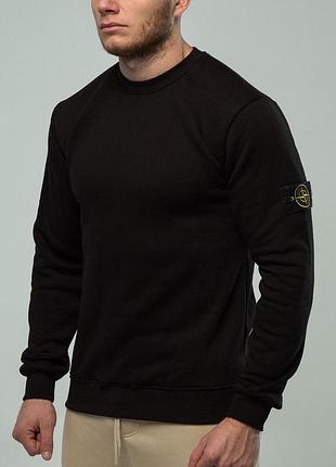 Світшот stone island чорний/червоний/білий гарний, якісний xs, s, m, l, xl, 2xl