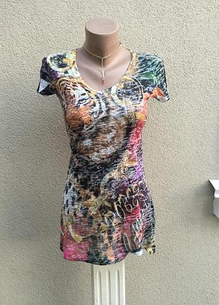 Тонкая трикотаж футболка,блуза,кофточка,roberto cavalli,люкс бренд,оригинал