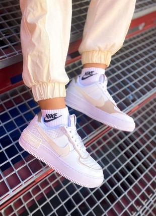 Кросівки nike af1 shadow "white/sail-stone-atomic pink"