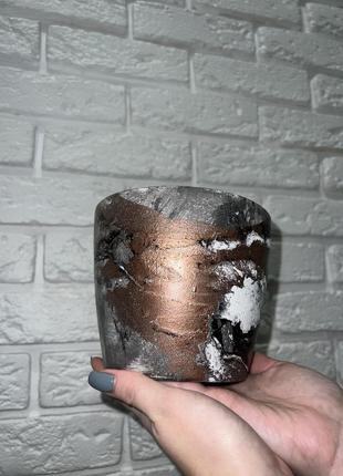 Керамический горшок для вазона ручной работы3 фото