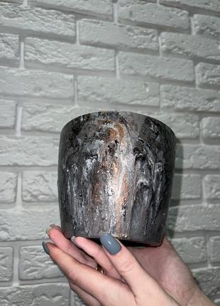 Керамический горшок для вазона ручной работы1 фото