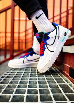 Кроссовки nike air force 1 react "white/ blue "