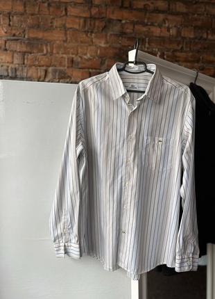 Lacoste men’s striped long sleeve button shirt сорочка в полоску на довгий рукав