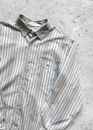 Lacoste men’s striped long sleeve button shirt сорочка в полоску на довгий рукав3 фото