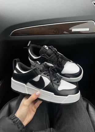 Кроссовки nike dunk low disrupt black/white