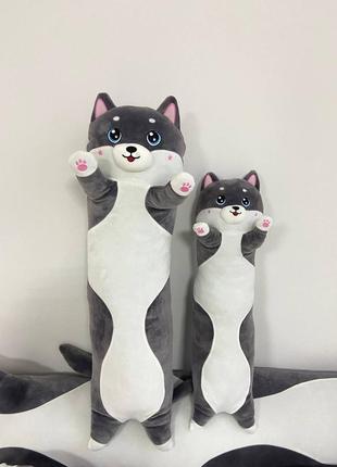 Кіт батон іграшка м’яка подовжена