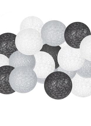 Гирлянда на батарейках springos cotton balls 2 м 10 led cl0123 warm white3 фото
