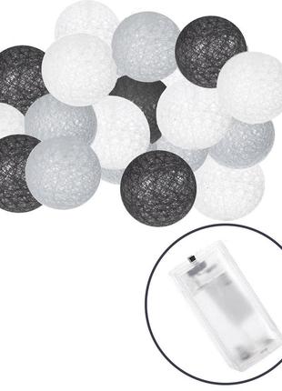 Гирлянда на батарейках springos cotton balls 2 м 10 led cl0123 warm white4 фото
