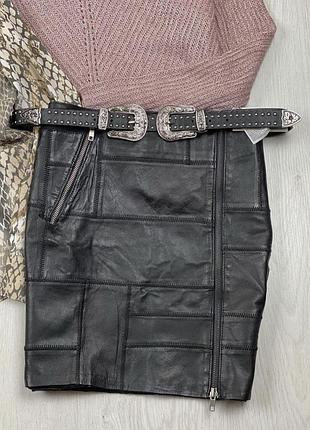 Юбка натуральная кожа