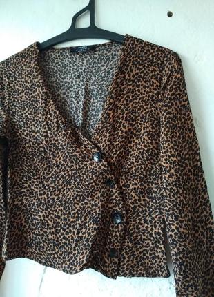 Женская рубашка блуза в леопардовый принт от bershka  размер 285 фото