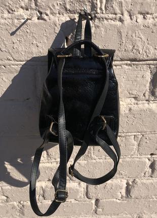 Элегантный рюкзак  мини  "черный металлик" (бесплатная доставка)7 фото