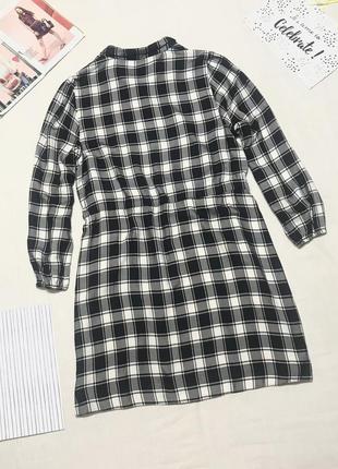 Стильное платье-рубашка в клетку из вискозы от бренда george 👚 размер 20 / наш 52-54 💥5 фото