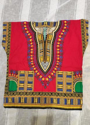 Карнавальний костюм кофта дашики с принтом в африканскому стилі