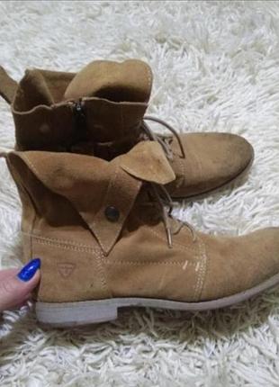 Шкіряні черевики фірми tamaris розмір 38.полусаподки,ботінки