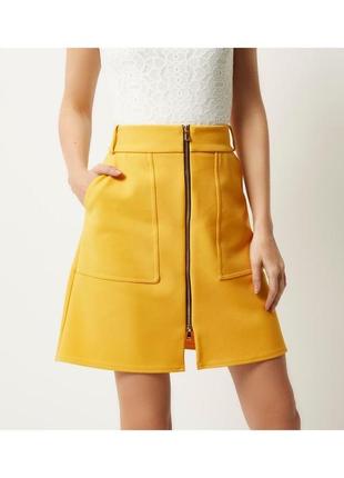 Юбка спідниця нью лук new look на блискавці на замку міни мини коротка