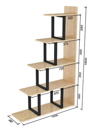 Стелаж лофт з металом