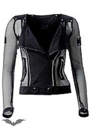 Готическая куртка в стиле милитари шелк 💯2 фото