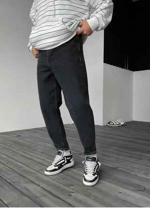 Черные классические джинсы / базовые джинсы мужские на зиму - весну