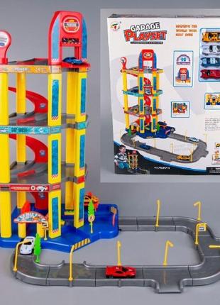 Гараж парковка garage playset с лифтом 4 авто 4 этажа автомойка заправка мастерская