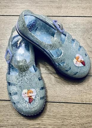 Очаровательные мультиблестящие силиконовые босоножки аквашузы anna elsa frozen disney (оригинал)
