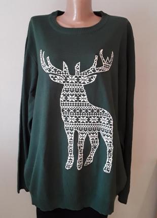 Оригинальный стильный брендовый джемпер большого размера