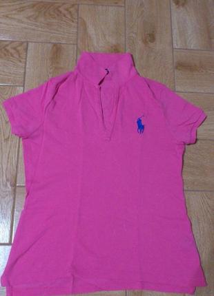 Polo поло жіноче рожеве женское розовое футболка тенниска Ralph Lauren Kids Liverpool polo Bear-print fleece romper Blau sport🐎 р.м🇺🇸