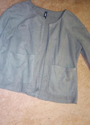 Пиджачок кофточка оливкового цвета р.l2 фото