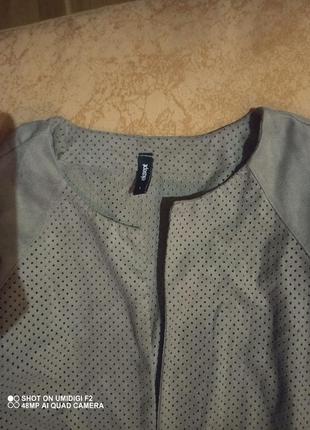 Пиджачок кофточка оливкового цвета р.l5 фото